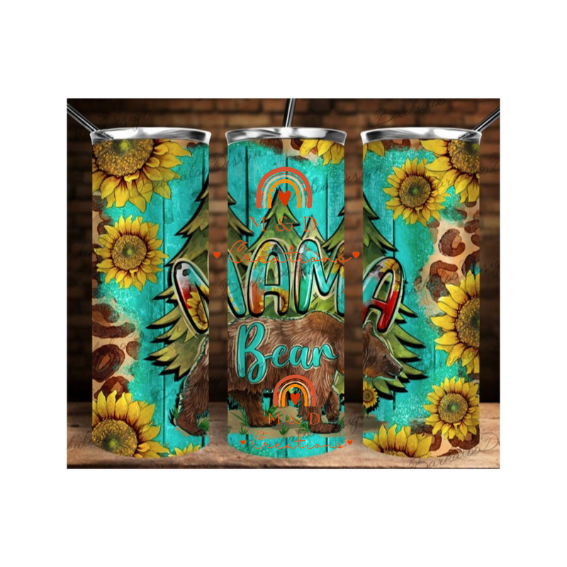 Sunflower Mama Bear 20oz Tumbler